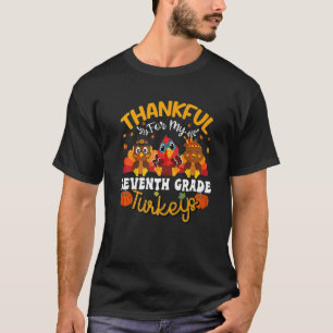 Camiseta Colgando con mis pavos de séptimo grado gracias a
