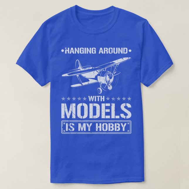 Camiseta Colgando Con Modelos De Avión RC Volando (Diseño del anverso)