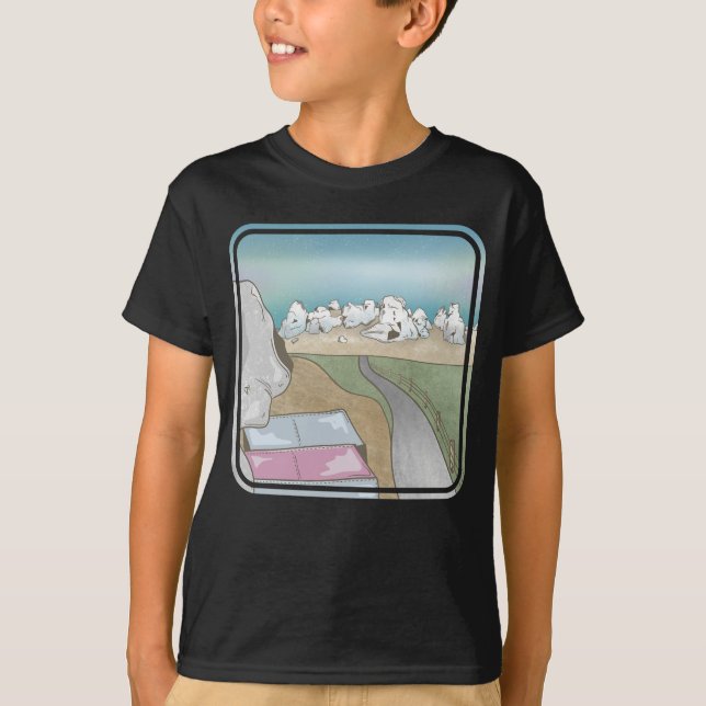 Camiseta Colgante de colinas del castillo de Nueva Zelanda (Anverso)