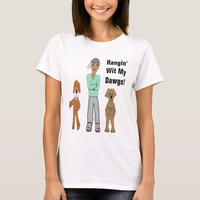 Camiseta Colgante hacia fuera (Anverso)