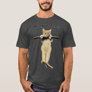Camiseta colgar ahí bebé lindo gatito gatito en la rama