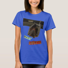 Camiseta Colgar Bat Halloween Divertido Tee de demasiados d