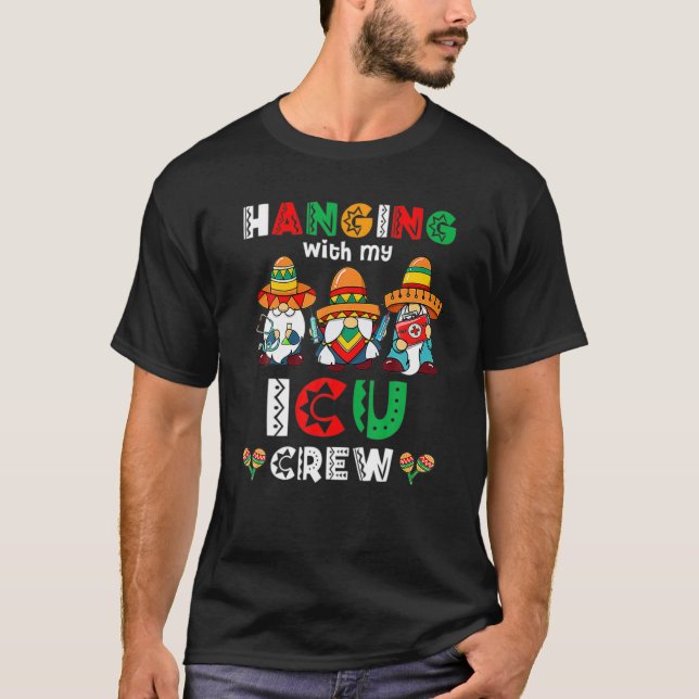 Camiseta Colgar con mi enfermera Gnome Cinco De May (Anverso)
