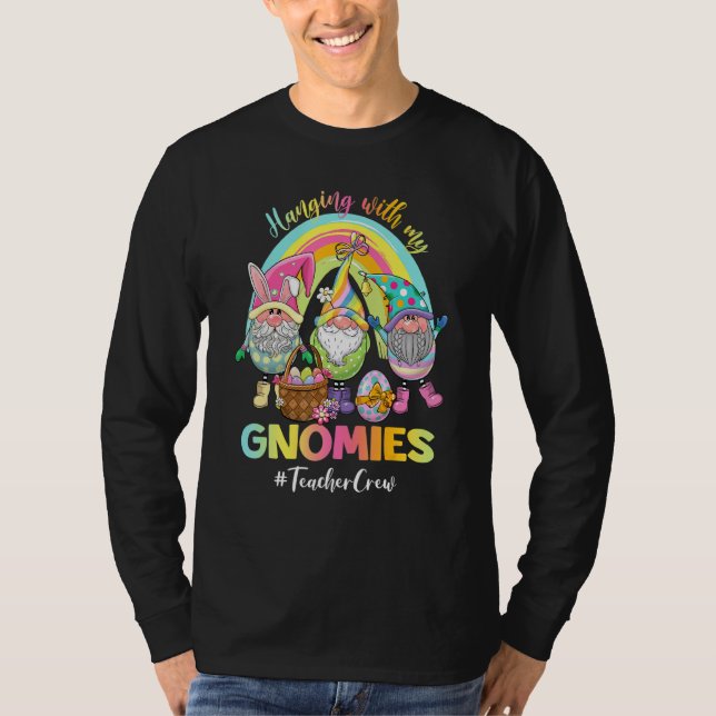 Camiseta Colgar con mi equipo de profesores de gnomos Huevo (Anverso)