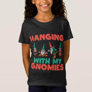 Camiseta Colgar con mi familia de Navidad de búfalo de gnom