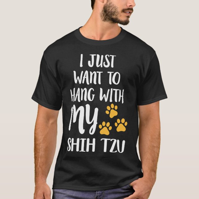 Camiseta Colgar con mi Shih Tzu (Anverso)