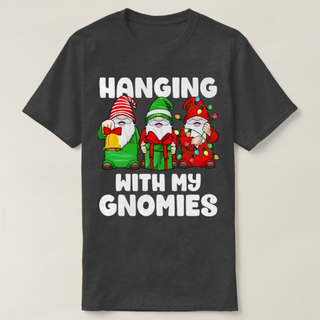 Camiseta Colgar con mis gnomies Santa Gnome Funny Family X (Diseño del anverso)