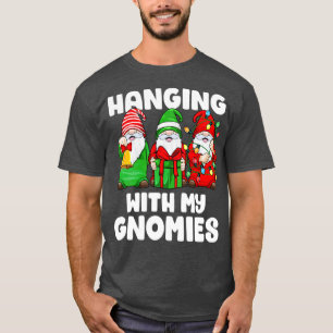 Camiseta Colgar con mis gnomies Santa Gnome Funny Family X