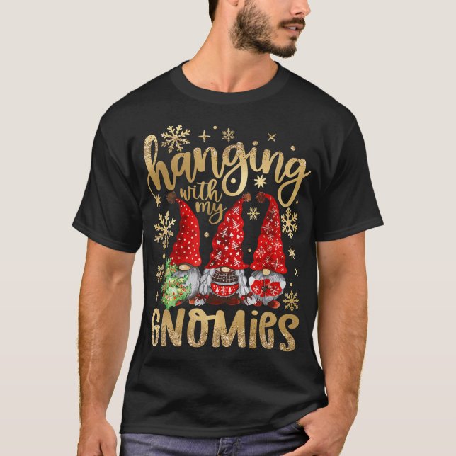 Camiseta Colgar con mis Navidades de Gnomies Santa Cute Gno (Anverso)