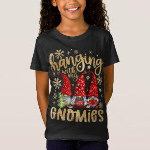 Camiseta Colgar con mis Navidades de Gnomies Santa Cute Gno
