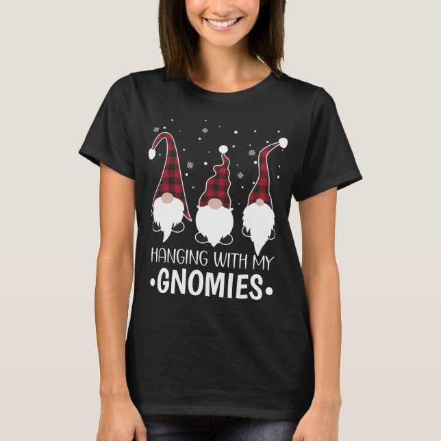 Camiseta Colgar con mis Navidades de Santa Gnome Paja (Anverso)