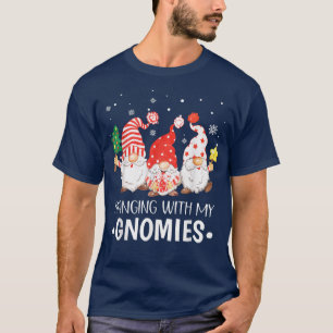 Camiseta Colgar con mis Navidades de Santa Gnome Paja