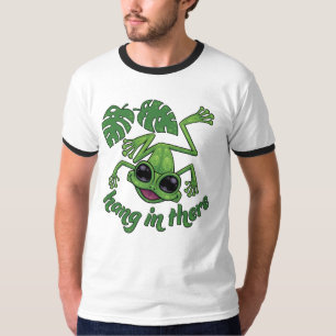 Camiseta Colgar En Allí La Feliz Rana Del Árbol Verde