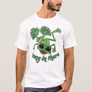 Camiseta Colgar En Allí La Feliz Rana Del Árbol Verde