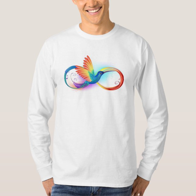 Camiseta Colibrí arcoiris con símbolo Infinity (Anverso)