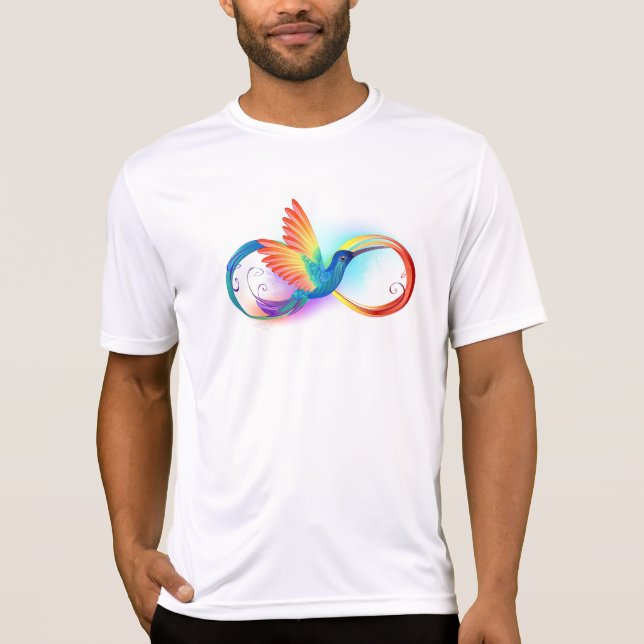 Camiseta Colibrí arcoiris con símbolo Infinity (Anverso)