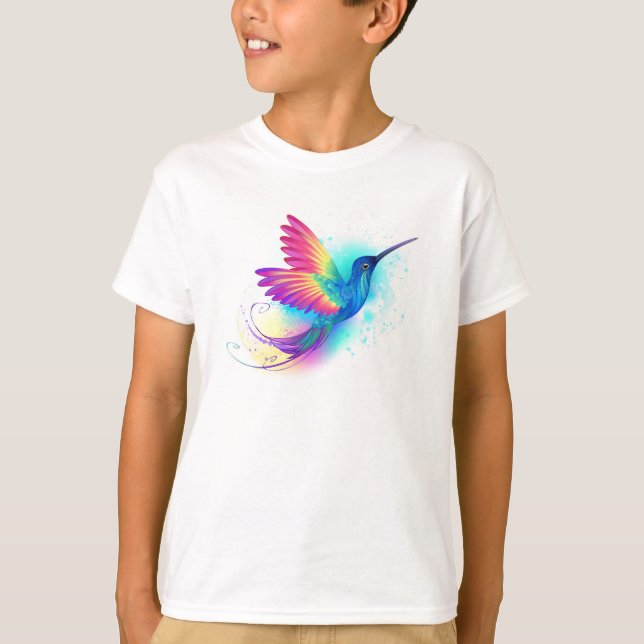 Camiseta Colibrí arcoiris exótica (Anverso)