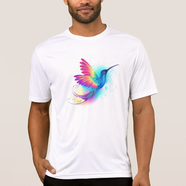 Camiseta Colibrí Arcoíris Exótico (Anverso)