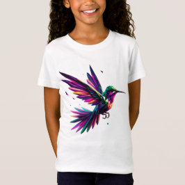 Camiseta Colibrí Arcoíris Geométrico – Arte Moderno Vibrant