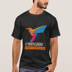 Camiseta Colibrí de arte con colores pájaros