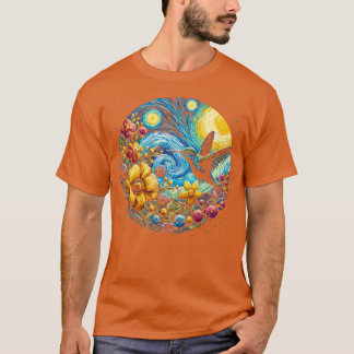 Camiseta colibrí de noche estrellada