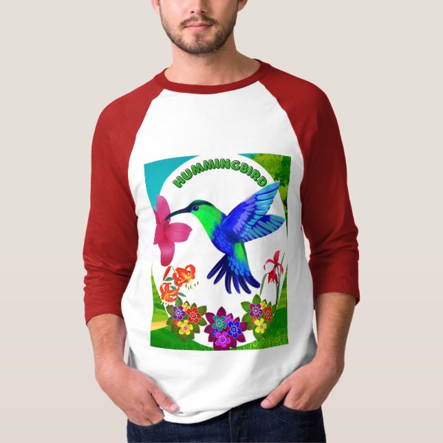 Camiseta Colibrí en medio de la belleza de la naturaleza, a (Anverso)