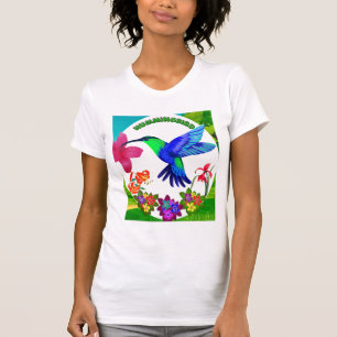 Camiseta Colibrí en medio de la belleza de la naturaleza, a