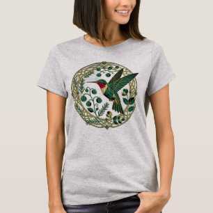 Camiseta Colibrí Geométrico Filigrana Jardín de Cocina