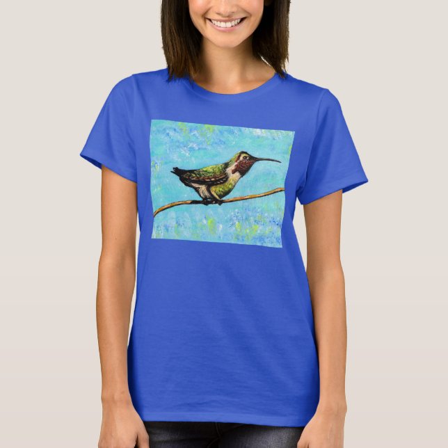 Camiseta Colibrí listo para volar pintura (Anverso)