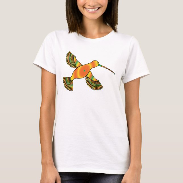 Camiseta Colibrí psicodélico del vuelo (Anverso)