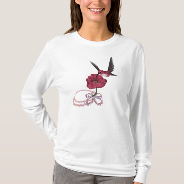 Camiseta colibrí rosado (Anverso)