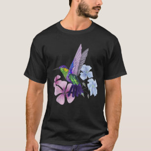 Camiseta Colibri Snowcap Flores de aves tropicales