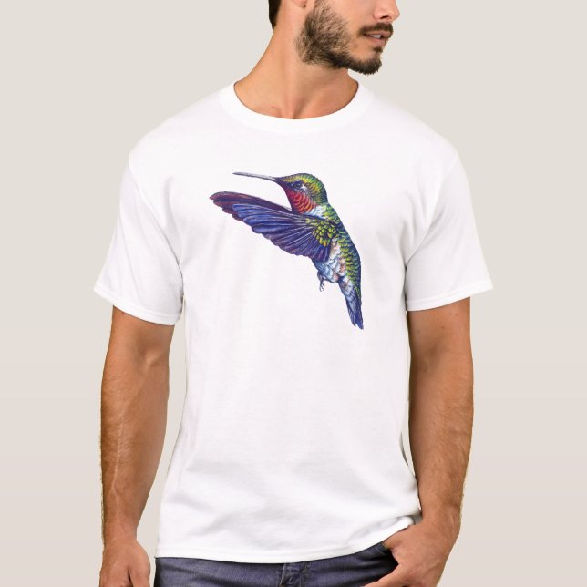 Camiseta Colibrí Throated de rubíes (Anverso)