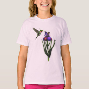 Camiseta Colibrí Y Flor Iris