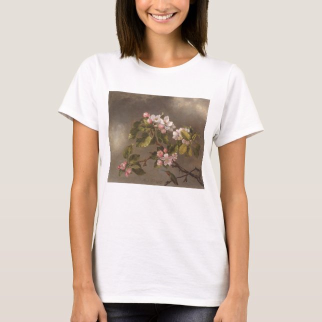 Camiseta Colibrí y flores de Apple (Anverso)