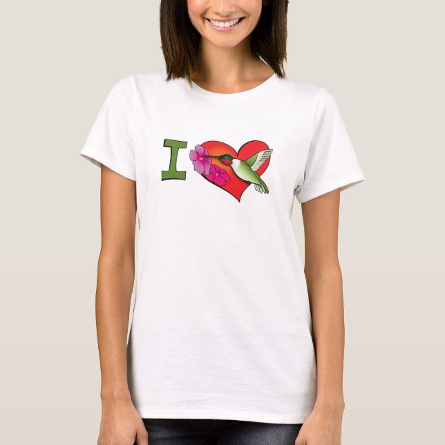 Camiseta Colibríes del corazón I (Anverso)