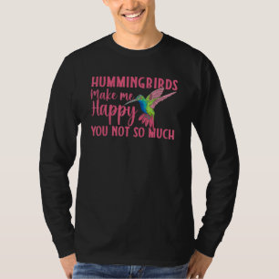 Camiseta Colibríes Flores Pájaros Lindos Me Hacen Feliz Col