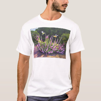 Camiseta Colibríes y rizos azules de Wooley