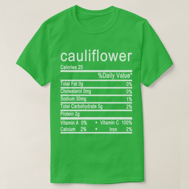 Camiseta coliflor (Diseño del anverso)
