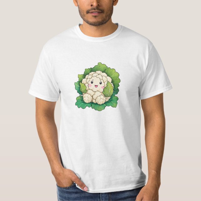 Camiseta Coliflor Kawaii (Anverso)