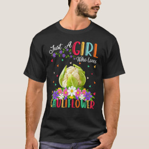 Camiseta Coliflor Verdura Solo Una Chica Que Ama Coliflor