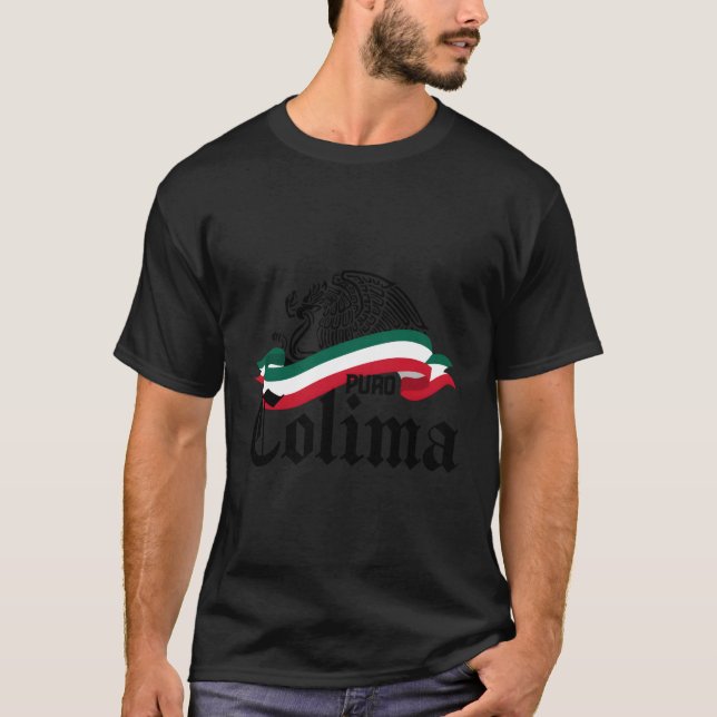 Camiseta Colima México Puro Colima Flag Eagle (Anverso)