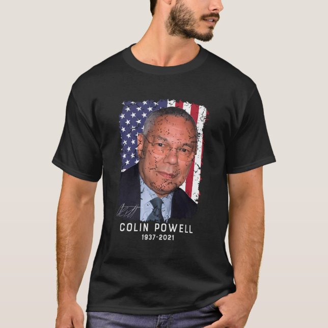 Camiseta Colin Powell 1937-2021 Con Marca Estadounidense Vi (Anverso)