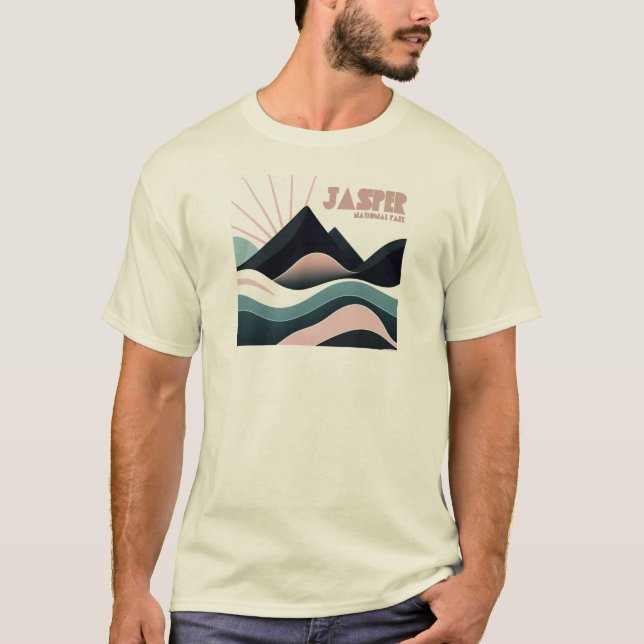 Camiseta Colinas coloreadas del Parque Nacional Jasper (Anverso)
