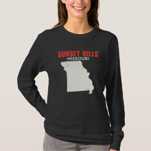 Camiseta Colinas del atardecer Misuri EE. UU. Estado Améric