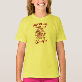 Camiseta Colinas indias Jefes Chicas Escuela Amarilla Tee d