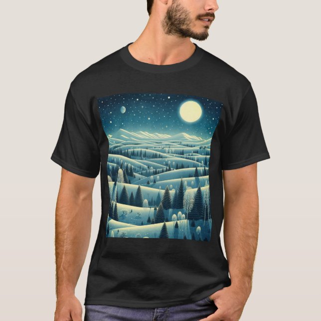 Camiseta Colinas rocosas de invierno (Anverso)