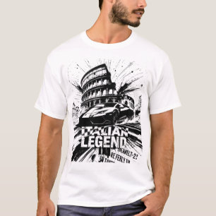 Camiseta Coliseo de leyenda italiana y superauto