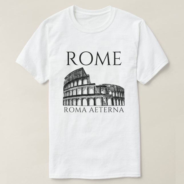 Camiseta Coliseo de Roma , histórico viaje romano (Diseño del anverso)