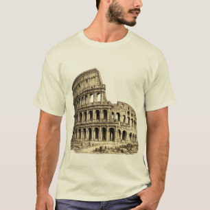 Camiseta Coliseo Romano Antiguo Grabado del Coliseo